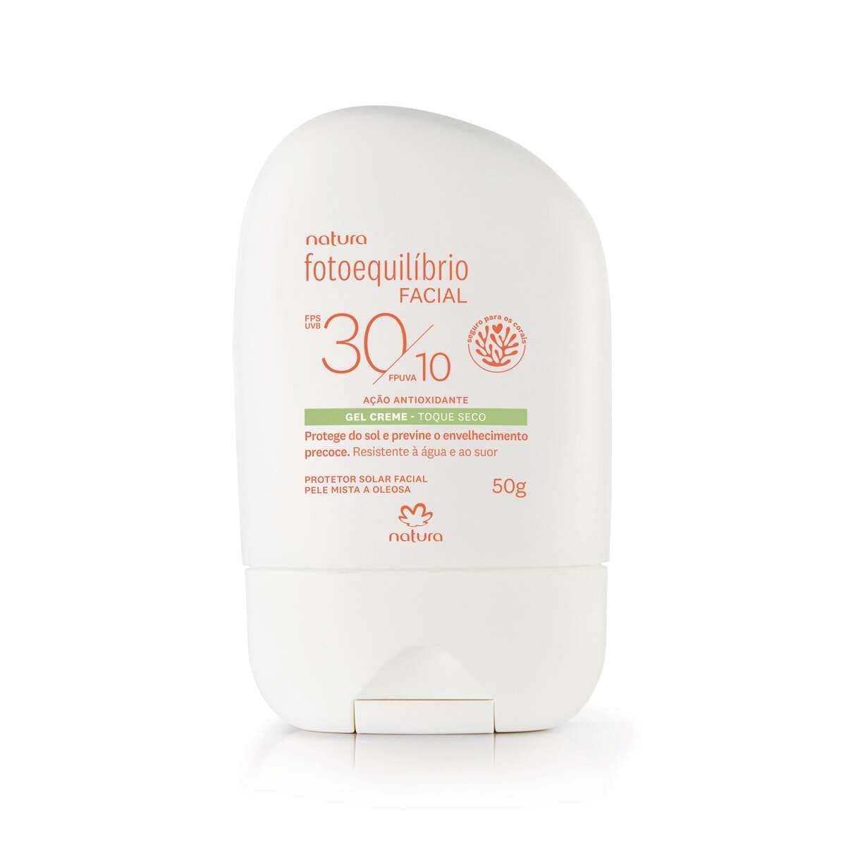 Protetor Facial Gel Creme FPS 30 FPUVA 10 Fotoequilíbrio 50 g
