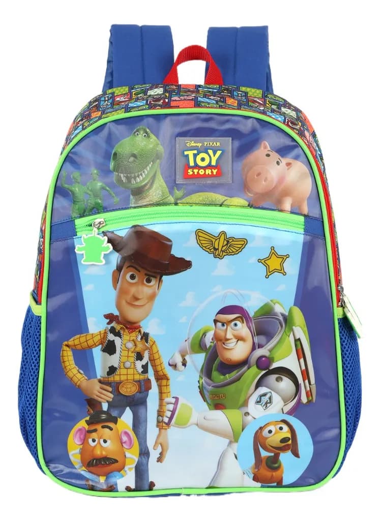 Mochila Escolar Woody & Buzz Is42431ty Toy Story Cor Verde Desenho Do Tecido Liso