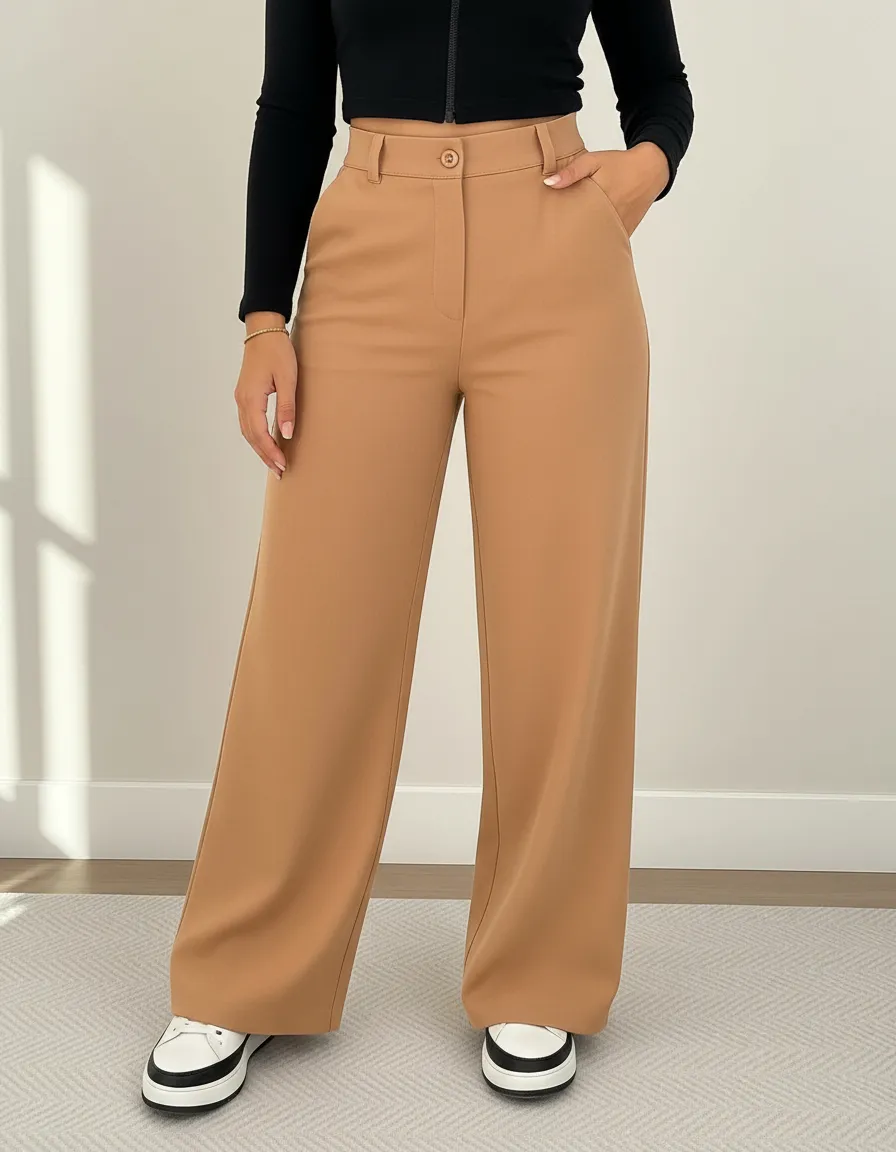 Calça Feminina Pantalona Alfaiataria Versatil Linha Premium