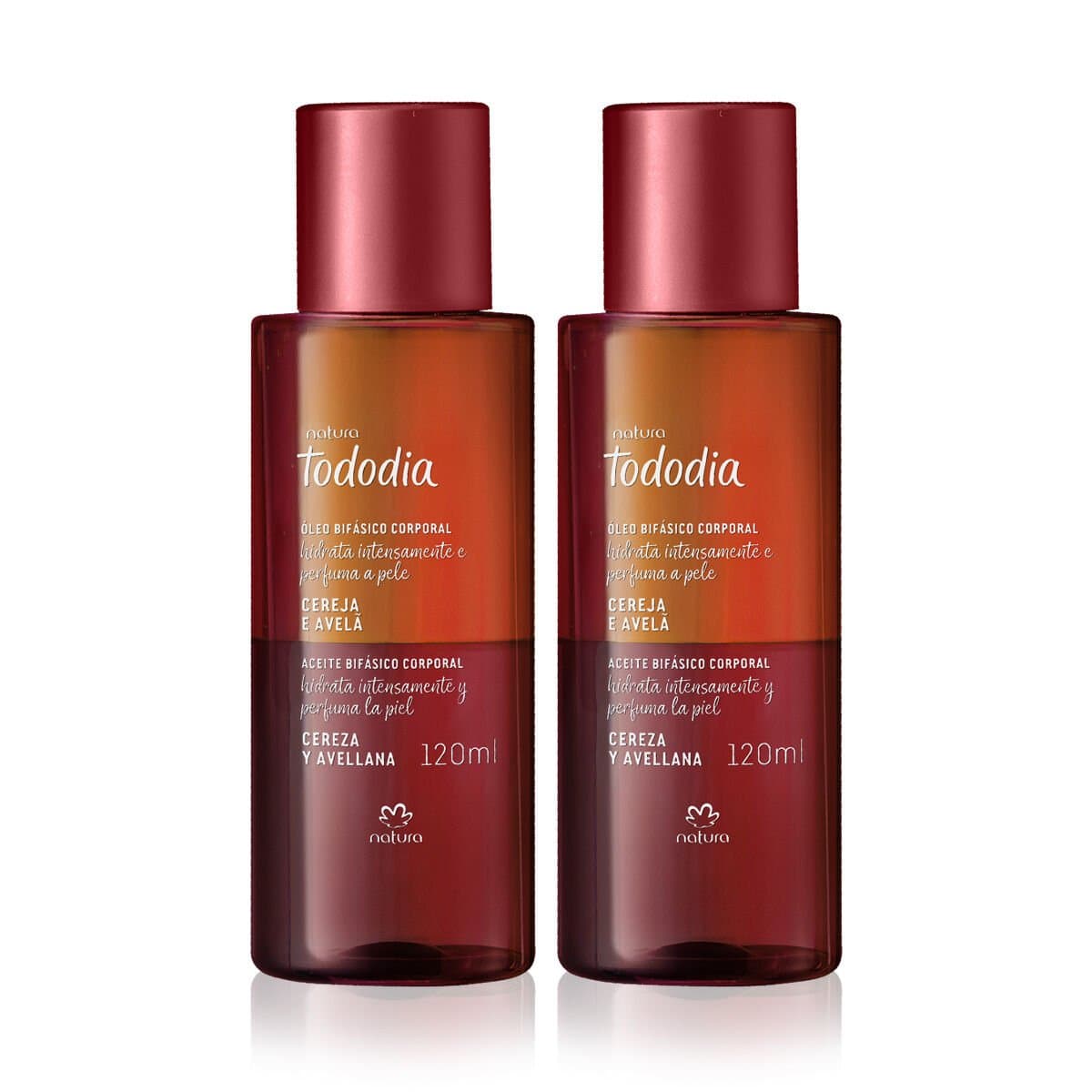 Kit Óleo Corporal Bifásico Tododia Cereja e Avelã